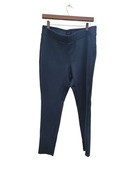 Sabrina Lauren High-Waist Ponte Pants in TURQUOISE